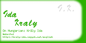 ida kraly business card