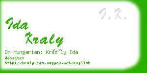 ida kraly business card